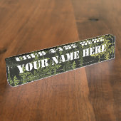 フラクタル迷彩 デスクネームプレート (側面)