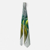 フラクタル進化黄金ターコイズ抽象芸術芸術 ネクタイ (裏面)