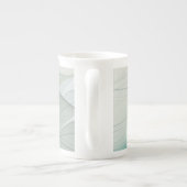 フラクタル進化黄金ターコイズ抽象芸術芸術 ボーンチャイナマグカップ (裏面)