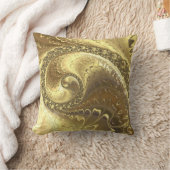 フラクタル金ゴールドの濃淡 クッション (ブランケット)