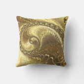 フラクタル金ゴールドの濃淡 クッション (裏面)