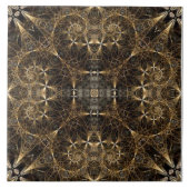 フラクタル金ゴールドライト-セラミックタイル タイル (正面)