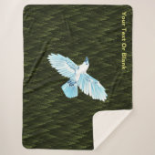 フラクタル針葉樹の白いカラス シェルパブランケット (正面)