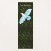 フラクタル針葉樹の白いカラス ヨガマット (正面)