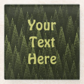 フラクタル針葉樹林 ガラスコースター (正面)