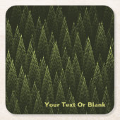 フラクタル針葉樹林 スクエアペーパーコースター (正面)