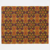 フラクタル開花インオータムヒューズフリースブランケット フリースブランケット (正面(横))