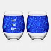 フラクタル雪バースト ステムなしワイングラス (裏面)