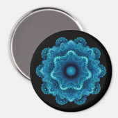 フラクタル青自然パターン マグネット (正面/裏面)
