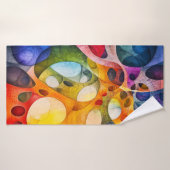 フラクタル鮮やかアートバスタオル バスタオル (バスタオル)