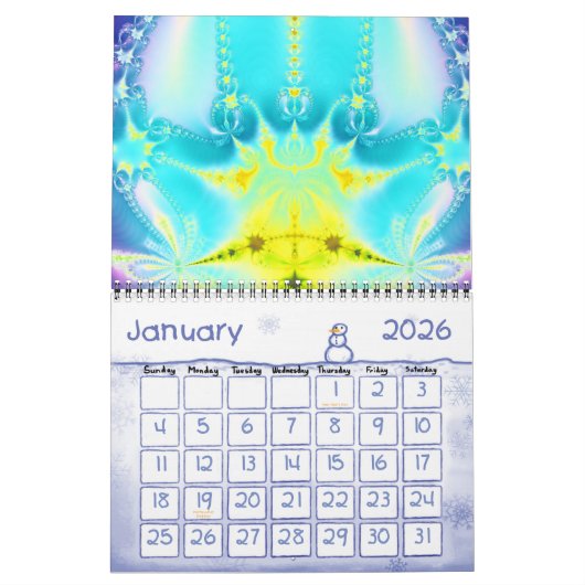 フラクタル2011-2012年 カレンダー (1月 2026)