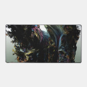 フラクタル3D Sci Fi未来的懸命ロックデスクM デスクマット (正面)