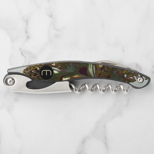 フラクタル3D Sci-fi futuristiモノグラムコルスクリュ1 ソムリエナイフ (正面)