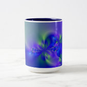 フラクタル44（青、緑、紫） ツートーンマグカップ (中央)