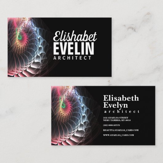 フラクタル・アートg76887 名刺 (正面/裏面)