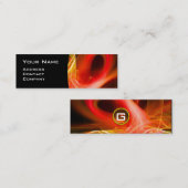 フラクタル スワール ジェム モノグラム 黒 白 黄 赤 スキニー名刺 (正面/裏面)