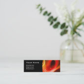 フラクタル スワール ジェム モノグラム 黒 白 黄 赤 スキニー名刺 (スタンド正面)