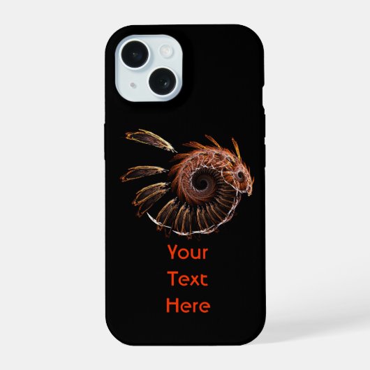 フラクタル・ファイアーバード iPhone 15ケース (裏面)