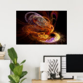 フラクタル – フェニックスの上昇 ポスター (ホームオフィス)