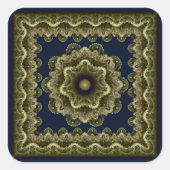 フラクタル・マンダラの妖精フレームオーナメント スクエアシール (正面)