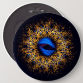 フラクタル・マンダラ・キングの目 缶バッジ (正面&裏面)