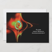 フラクタル・ローズ　明るい　青　赤　緑　黒 招待状 (裏面)