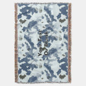 フラクタル 冬 カモフラージュ スローブランケット (正面縦)