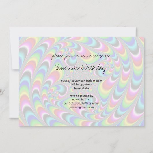 フラクタル 招待状 (裏面)