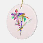 フラクタル – 花と芽 セラミックオーナメント (左)