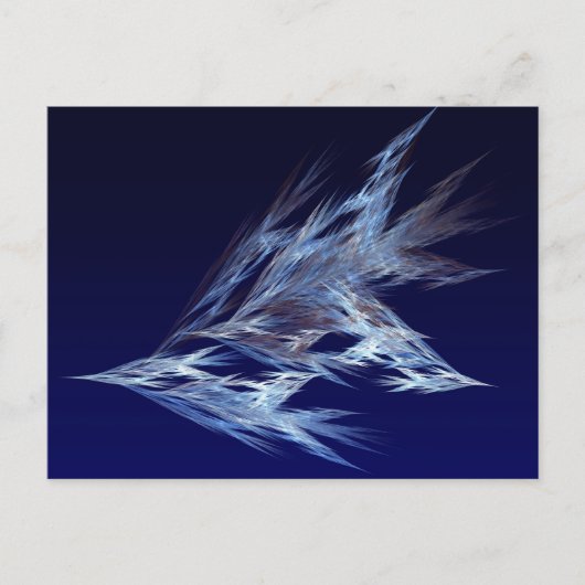 フラクタル – 飛行中の鳥 ポストカード (正面)