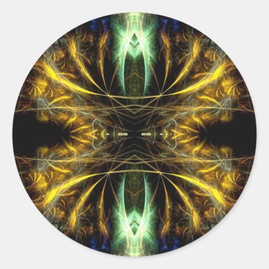 フラクタルART #85ステッカー ラウンドシール (正面)