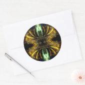 フラクタルART #85ステッカー ラウンドシール (封筒)