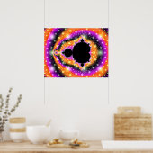 フラクタルMandelbrotオレンジピンクのポスター ポスター (キッチン)