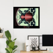 フラクタルMandelbrot火災と氷フラクタル ポスター (ホームオフィス)