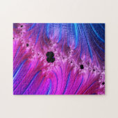 フラクタルMandelbrot |ターコイズブルーブライトピンク ジグソーパズル (横)