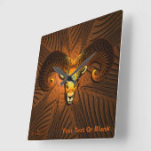 フラクタルRAMのヘッド スクエア壁時計 (傾斜)