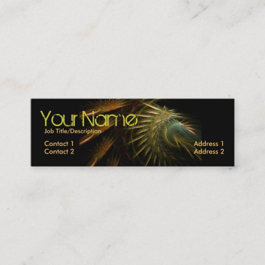 フラクタルSpikezミニ名刺 スキニー名刺 (正面)