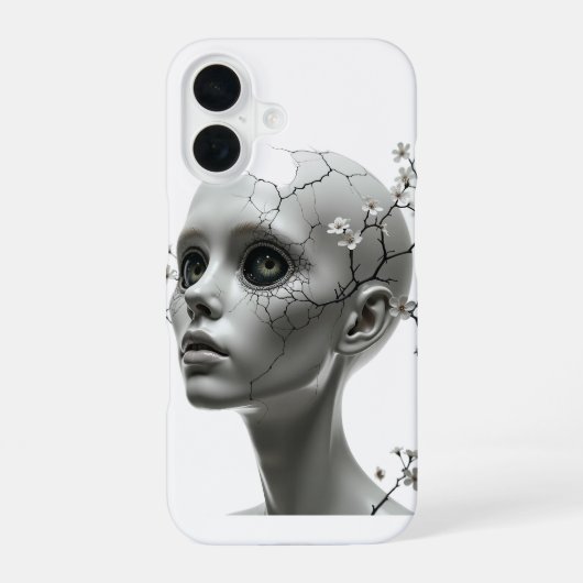 フラクチャ開花 iPhone 16ケース (裏面)
