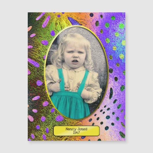 フラクファンキータル、抽象芸術楕円フォトフレーム (正面)