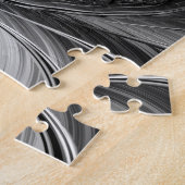 フラクモダンタル全黒ノーチラスゴールデン比 ジグソーパズル (側面)