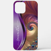 フラクモダントラルパープル手書き名 Case-Mate iPhoneケース (裏面)