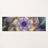 フラクモダントルサイケデリックフラワーペタル ヨガマット (正面(横))