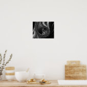 フラクモダントル金属ナウチラス黄金比 ポスター (キッチン)