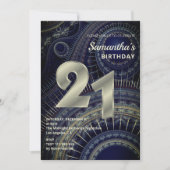 フラクモダントル21誕生日招待状 招待状 (正面)