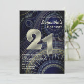 フラクモダントル21誕生日招待状 招待状 (スタンド正面)