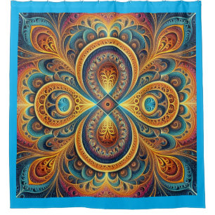 フラク鮮やかタルアート シャワーカーテン