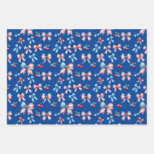 フラグとさくらんぼ ラッピングペーパーシート (正面3)