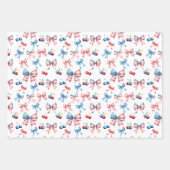 フラグとさくらんぼ ラッピングペーパーシート (正面)