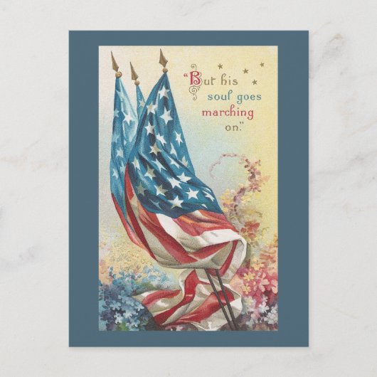 フラグと花落ちたの ポストカード (正面)