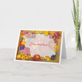 フラグと花～感謝祭カード シーズンカード